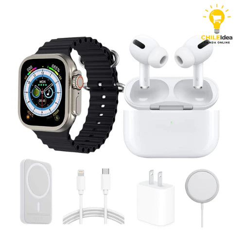 Kit Smartwatch + Audífonos + Power Bank